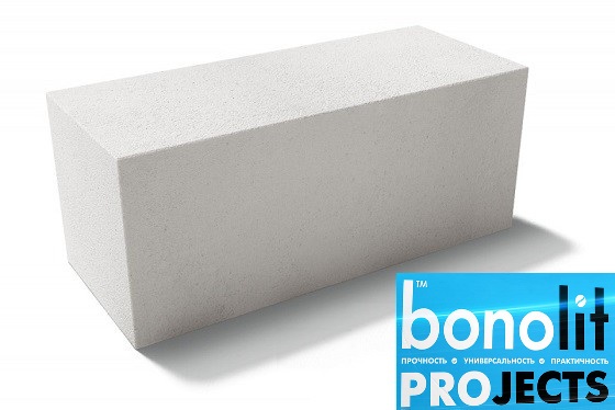 Газобетонные блоки Bonolit Projects (г.Электросталь) D600 B5,0 600х250х375